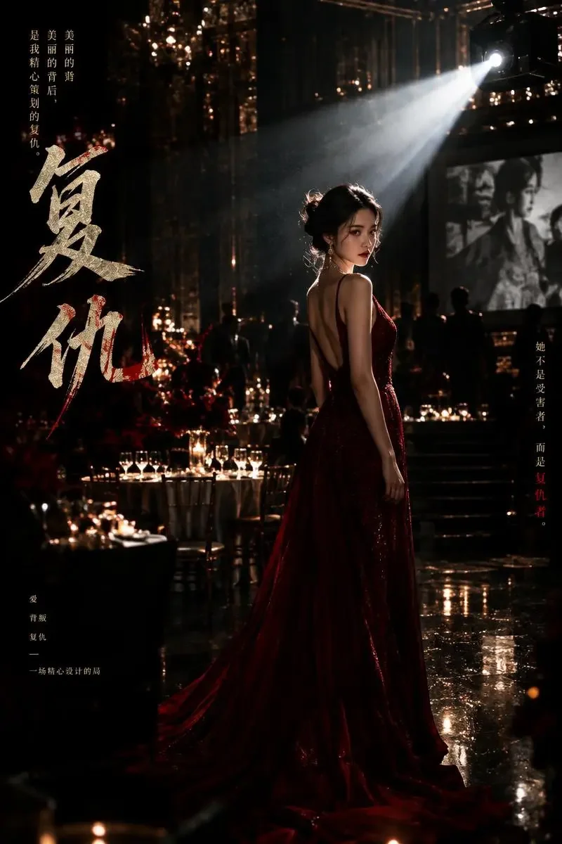 《蚀爱之后》主视觉：女主角从宴会厅转身离开，身后是婚礼布景